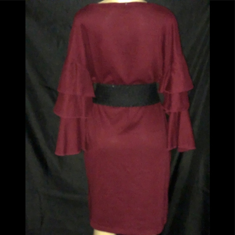 Women Casual Loose Tiered, Bell Sleeves Dress